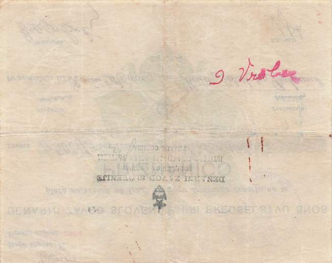4500 Lira Slowenien 1944  Partisanen